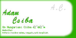 adam csiba business card